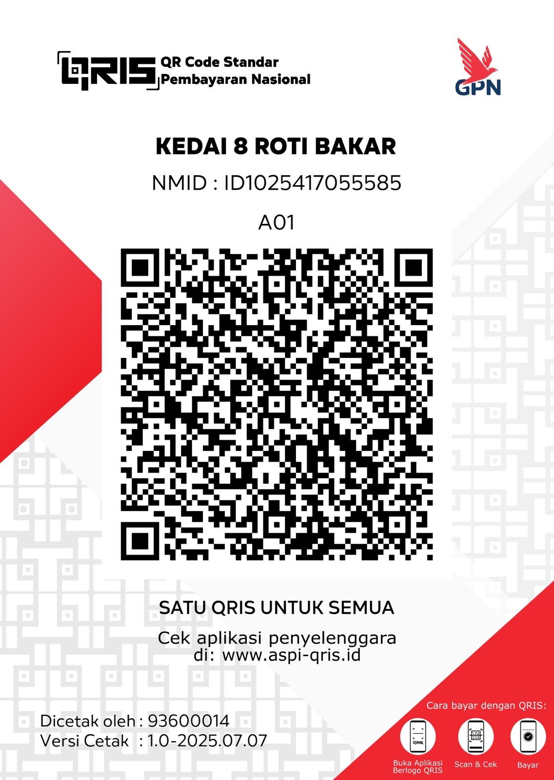 QRIS KE8 Kedai Delapan - Kedai 8 Roti Bakar